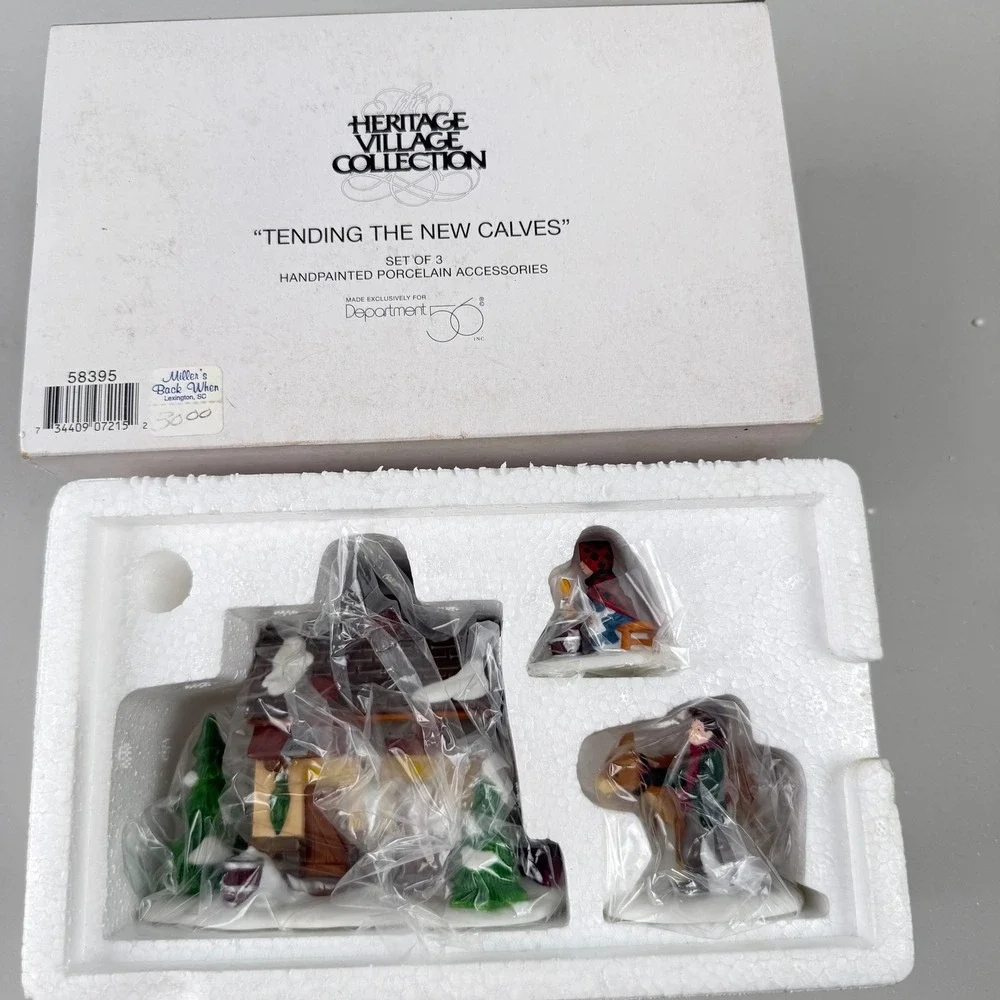 Dept 56 Tending the‎ New Calves Heritage Village Set #58395 NOS